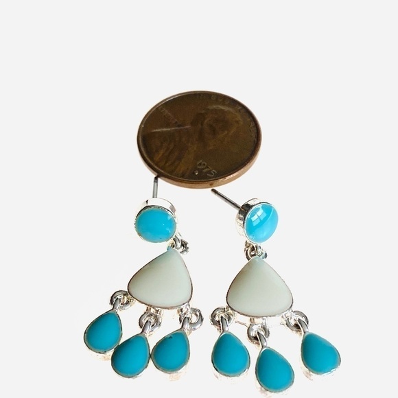 Vintage Earrings Dangles Drops Jewelry Enamel Fashion - Picture 3 of 6